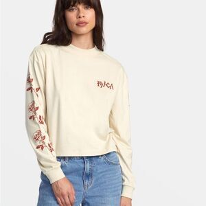 RVCA Long Sleeve Cropped Graphic Tee Size XS NWT – Send Me An Offer